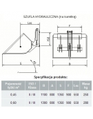 Szufla hydrauliczna do wózka widłowego na karetkę